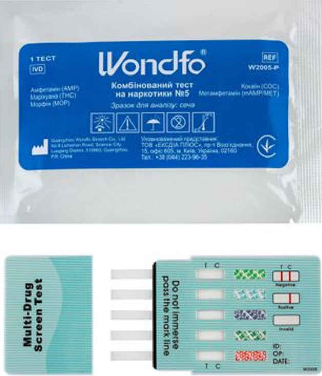 Комбінований тест на наркотики №5, W2005-P.(9903073945951)